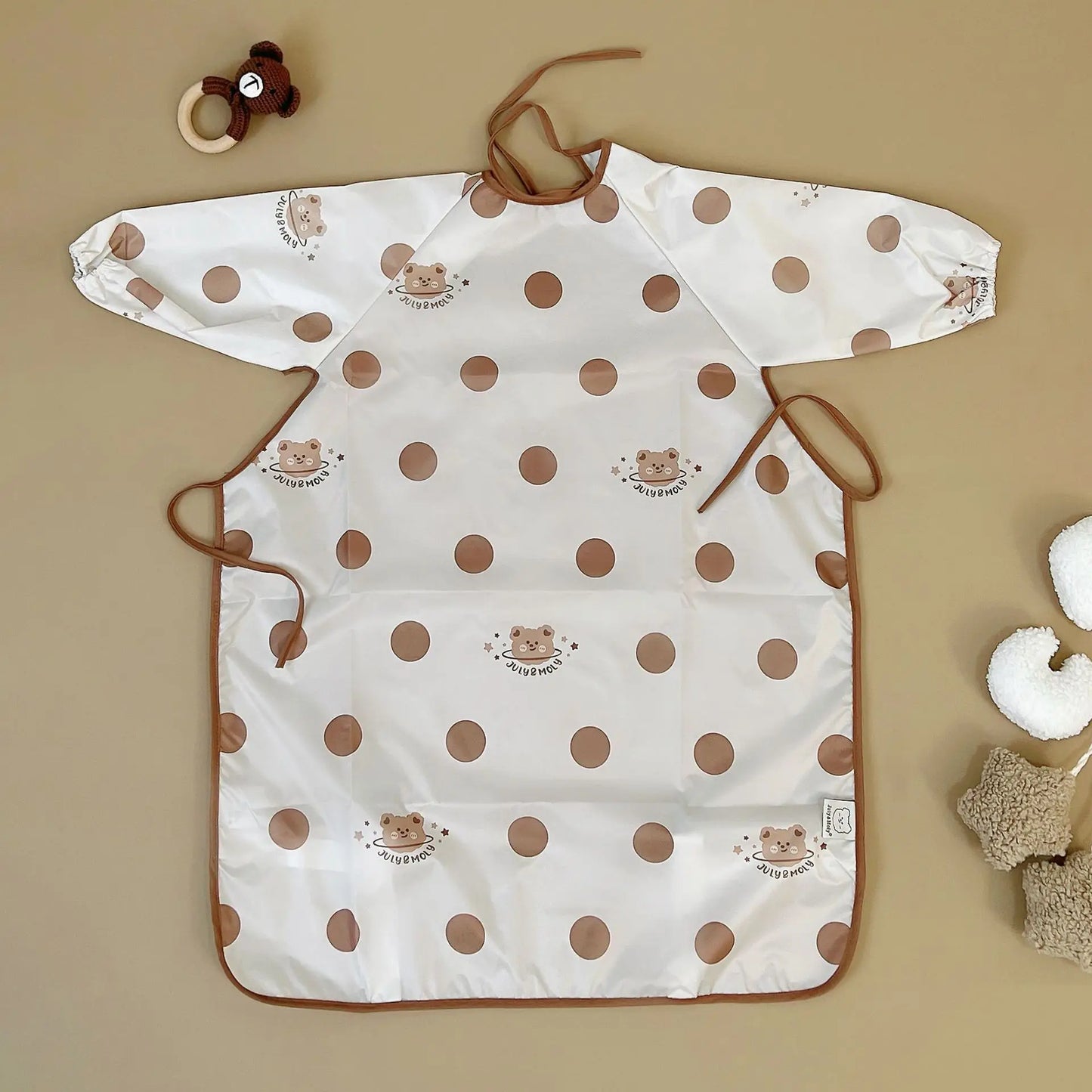 Bib con le maniche da nutrire per bambini a copertura piena 