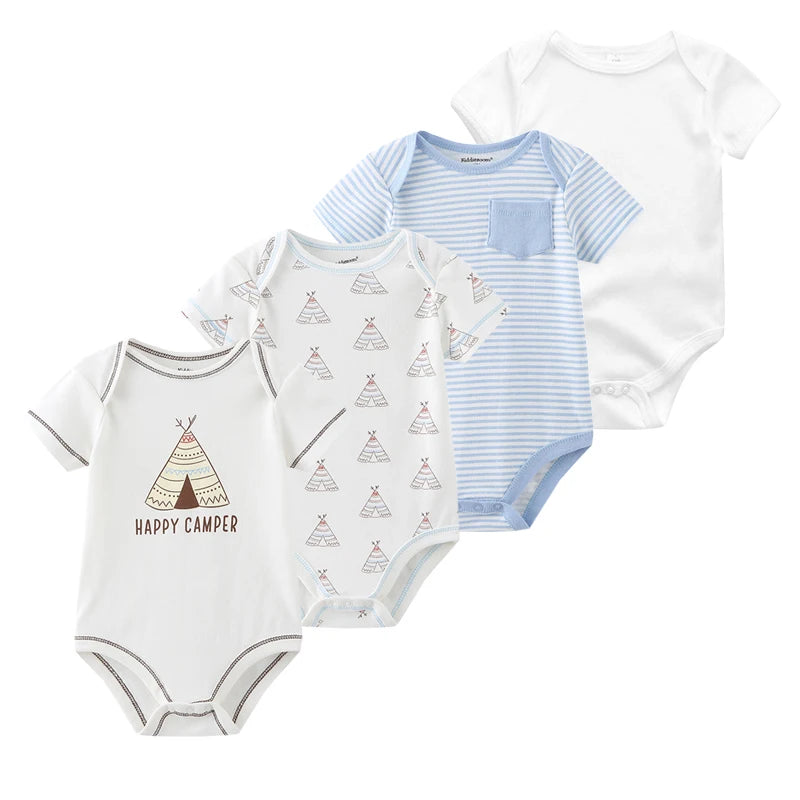 4 piezas Bodysuit recién nacidos