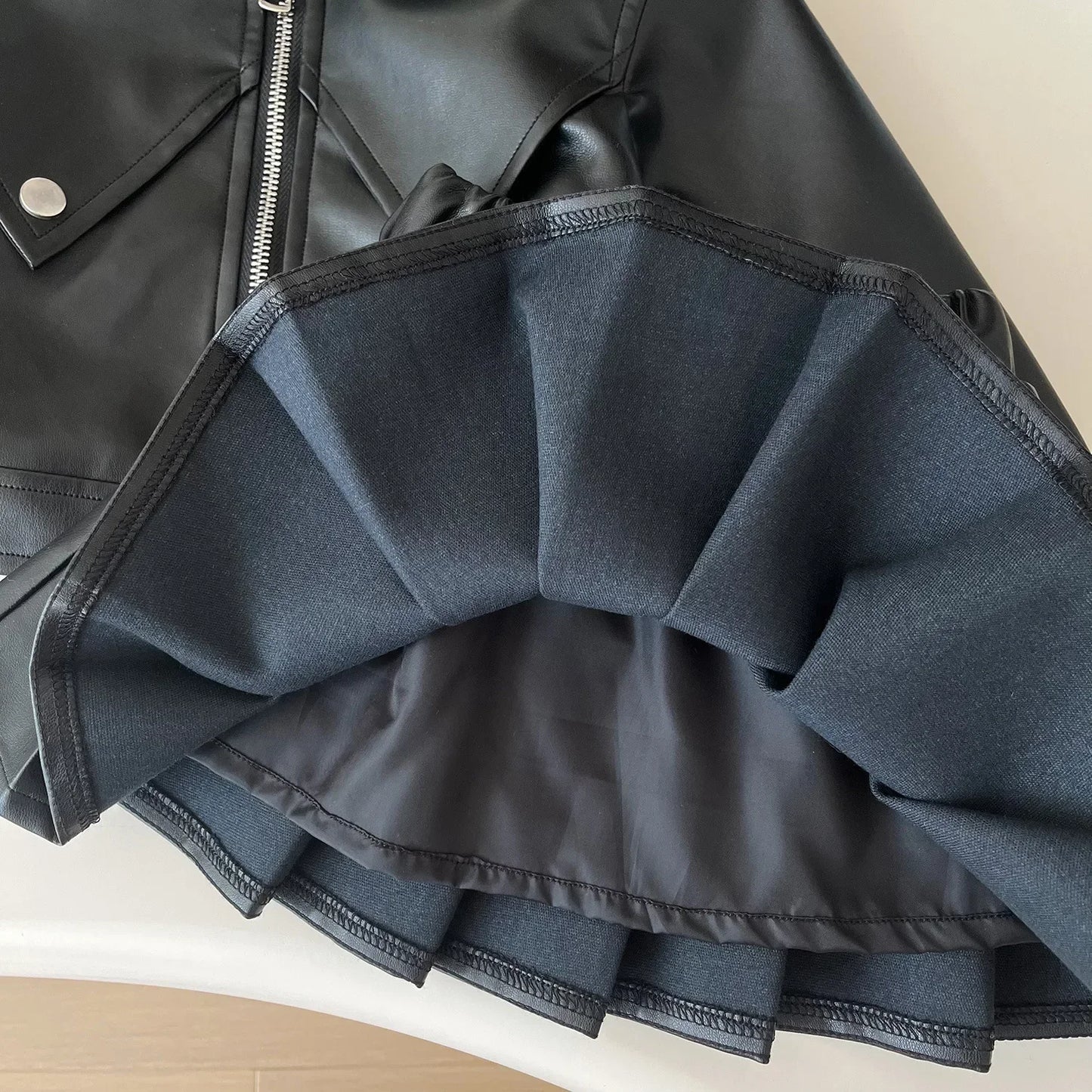 Girls’ Faux Leather Two-Piece Set