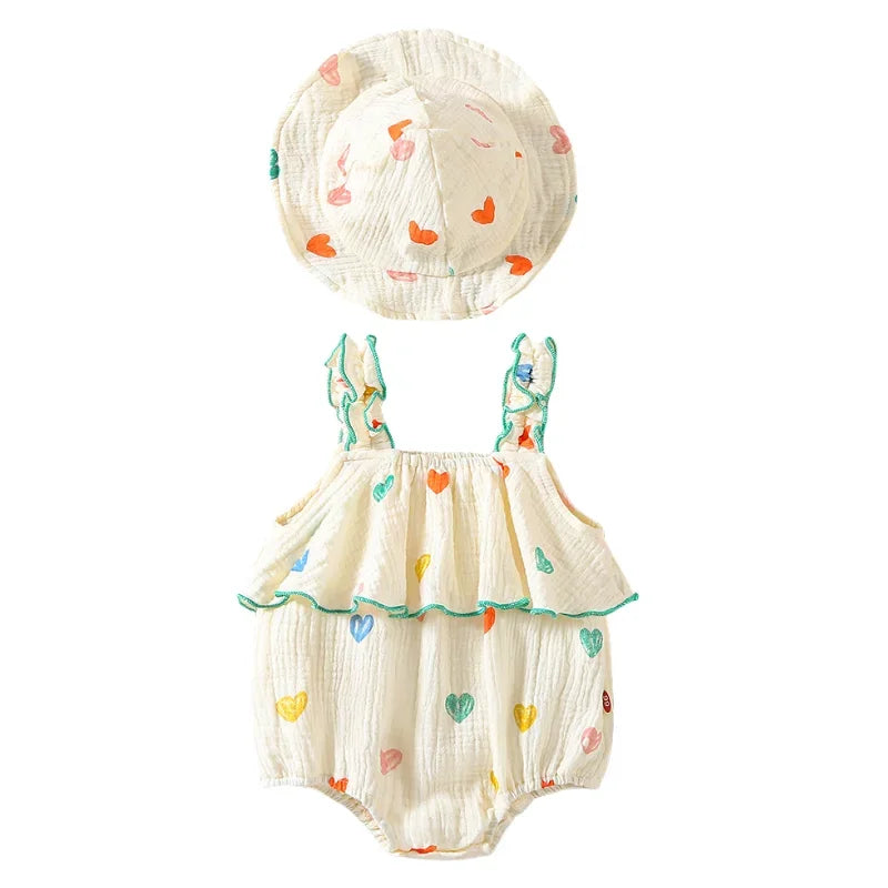 Canta per bambina stampata a cuore