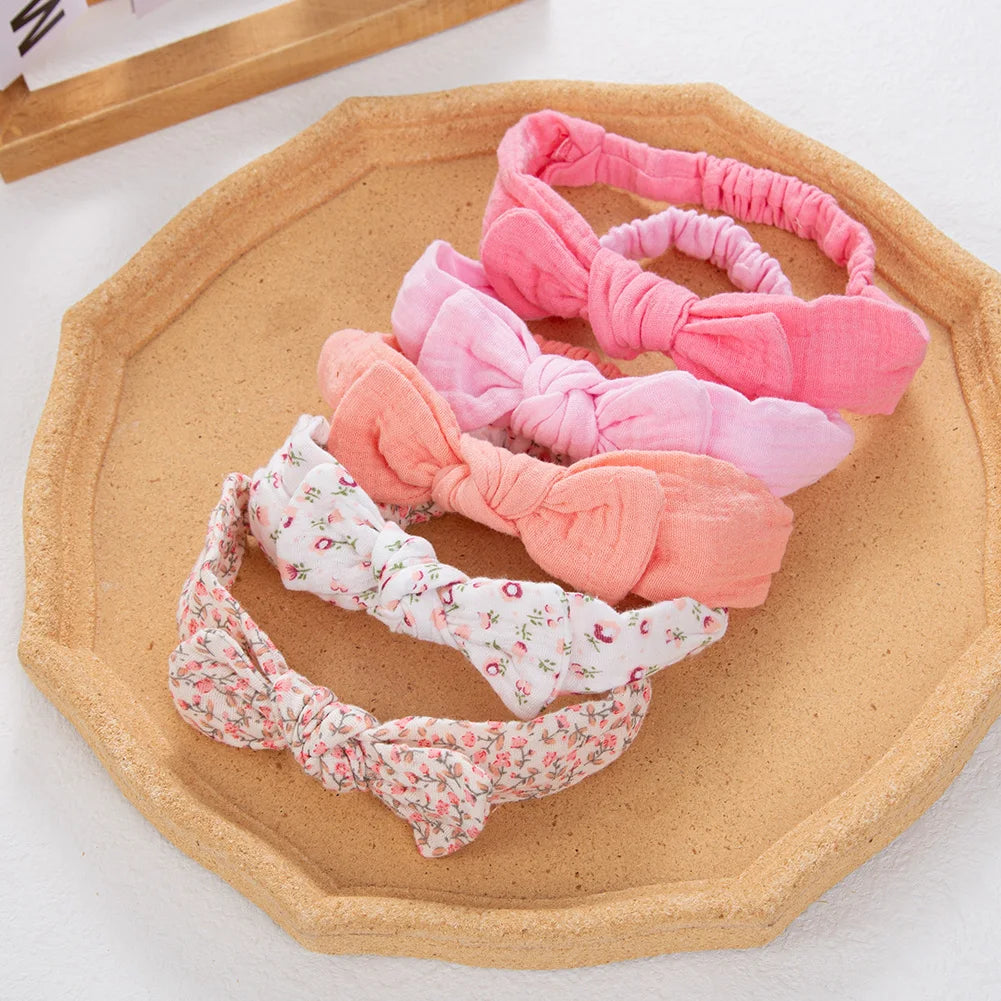 5 pezzi set di fascia di cotone mussola per bambini
