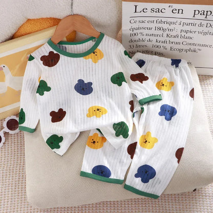 Set di pigiama per bambini con stampa orso