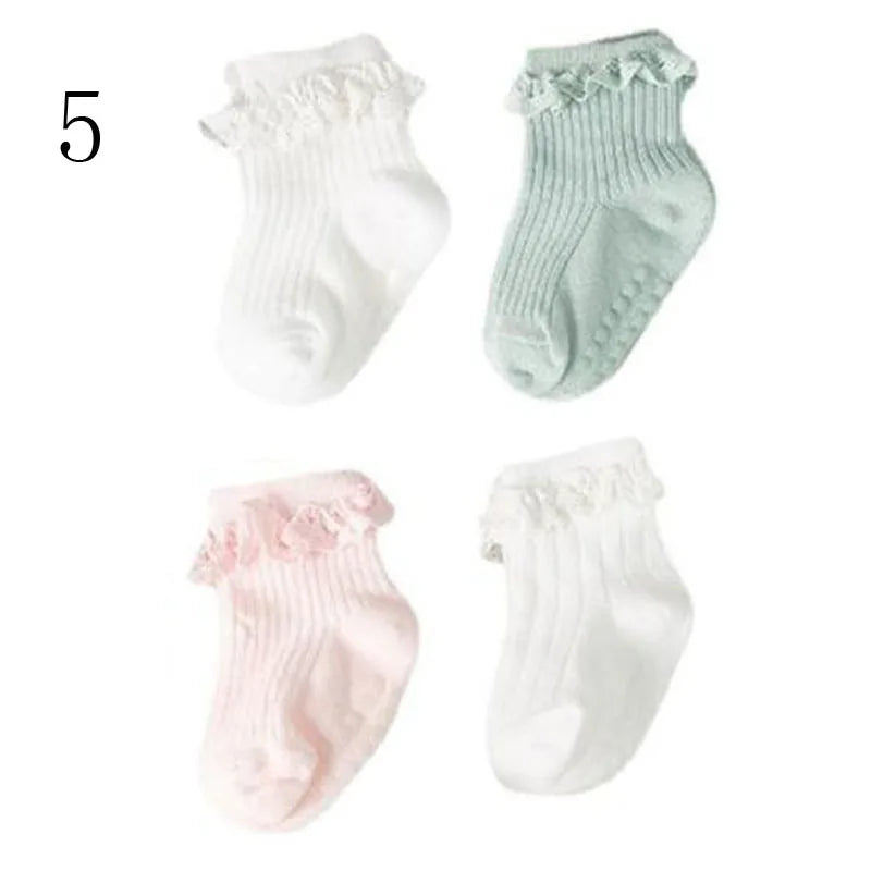 4Pair/Lot Nuevos calcetines para bebés