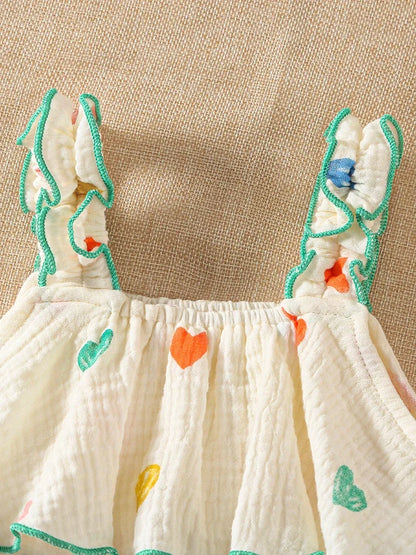Canta per bambina stampata a cuore