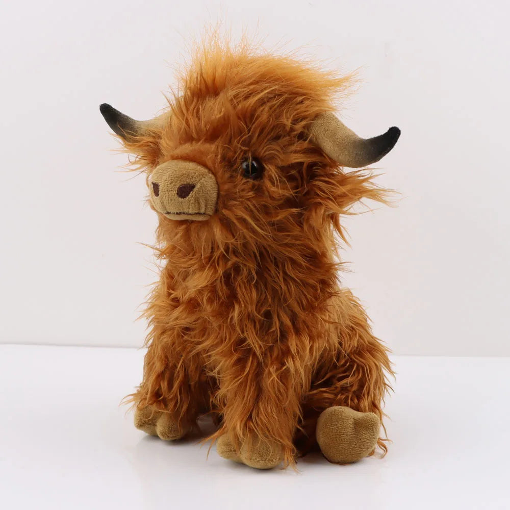 Giocattolo di peluche di mucca dell'altopiano