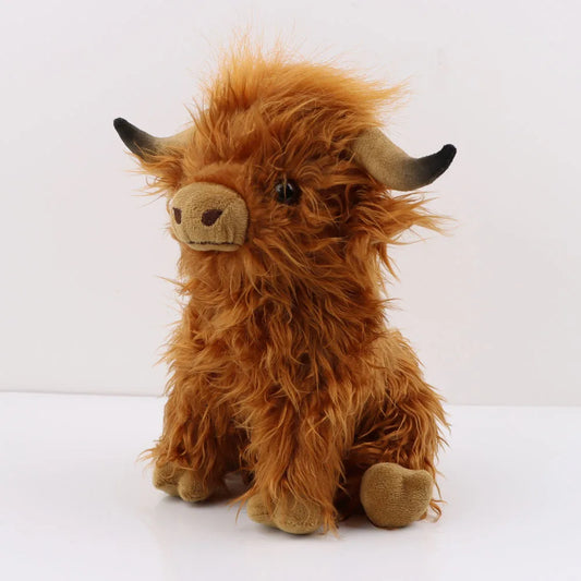 Giocattolo di peluche di mucca dell'altopiano