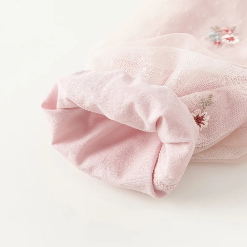Dave Bella Mesh Floral Princess Dress Baby