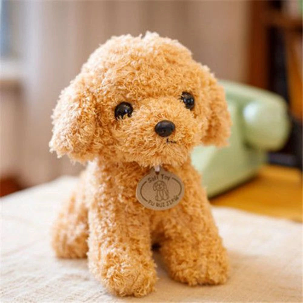 Juguete de peluche realista de caniche 