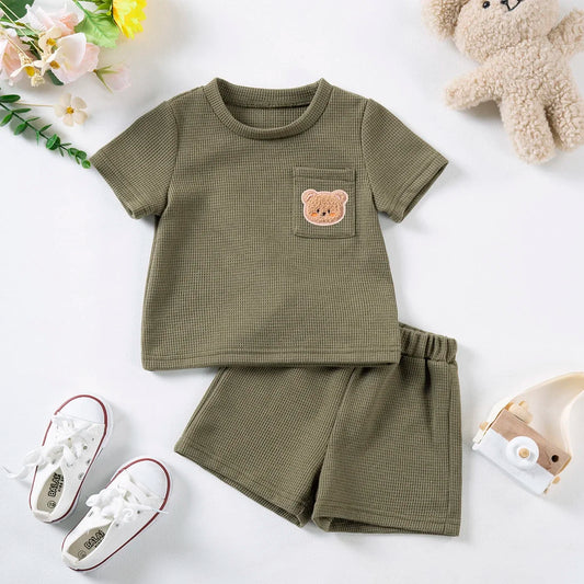 Set de bebé de bafle de parche de oso 
