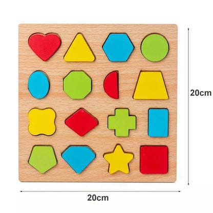 Juego de rompecabezas de clavijas de madera