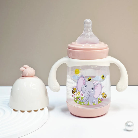 Bottiglia per bambini da cartone animato da 240 ml con manici 