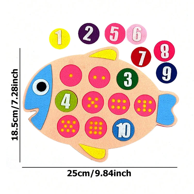 Set di apprendimento di numeri educativi colorati