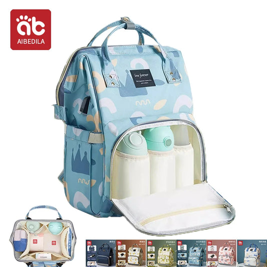 AIBEDILA Large Capacity Diaper Bag Backpack