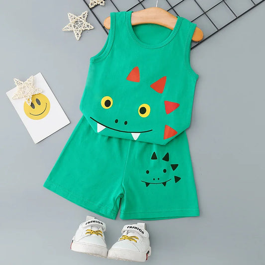 Set di pigiama senza maniche Monster