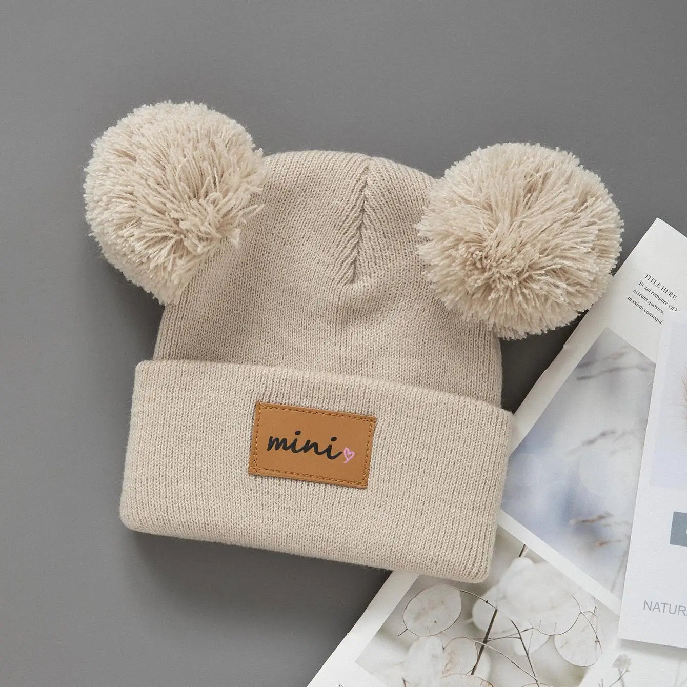 Cappello da baby beanie pom-pom 
