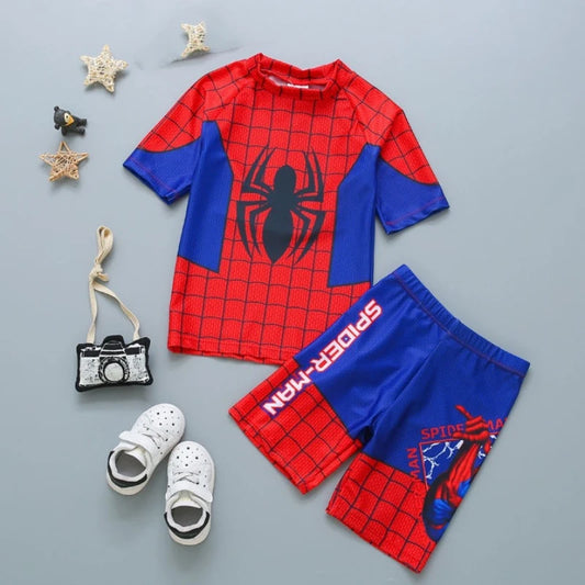 Conjunto de natación web de superhéroes