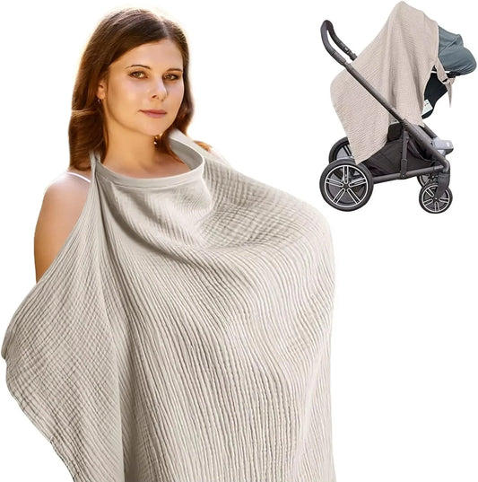 100% Cotton Muslin Nursing Cover