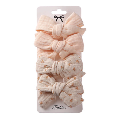 Set di clip per bambini floreali a 4 pezzi 