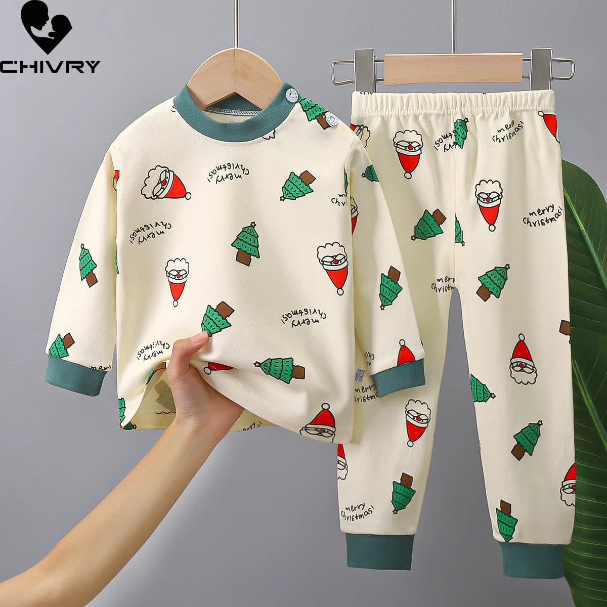 Set de pijama festivo de Santa & Tree