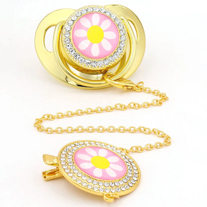 Chupetes para bebés de diamantes de imitación de lujo