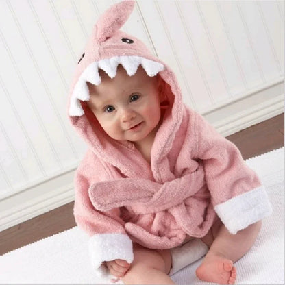 Bata de baño de bebé con capucha de animales 