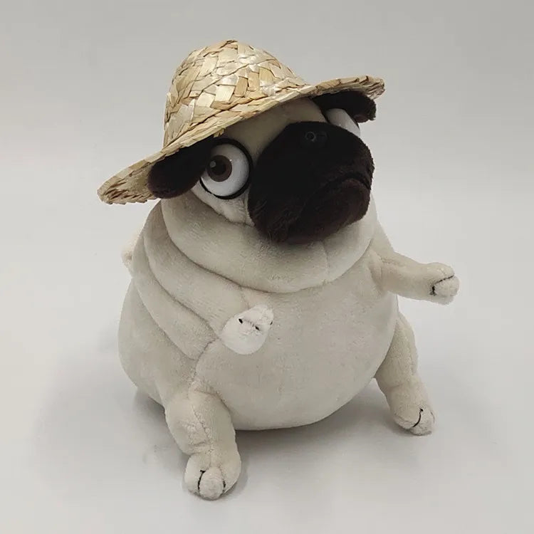 Giocattolo di peluche di carlino divertente