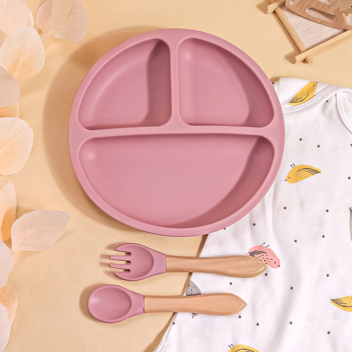 Set di pasti di aspirazione in silicone a 3 pezzi 