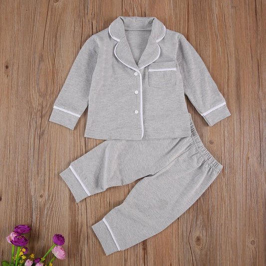 Pajama gris clásico para niños