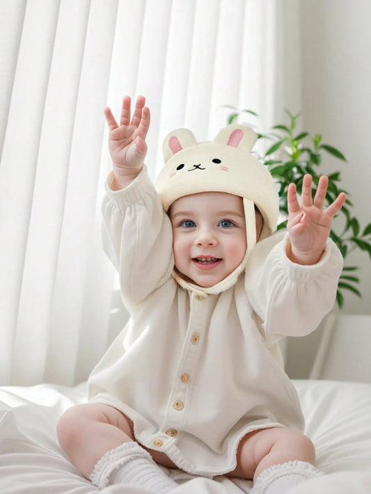 Casco per la protezione alla testa del bambino coniglietto 