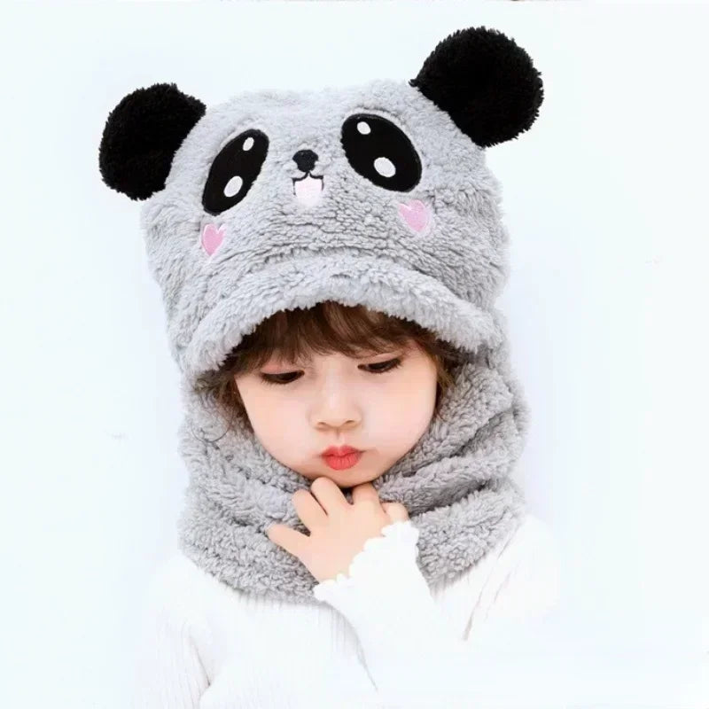Panda acogedora de invierno