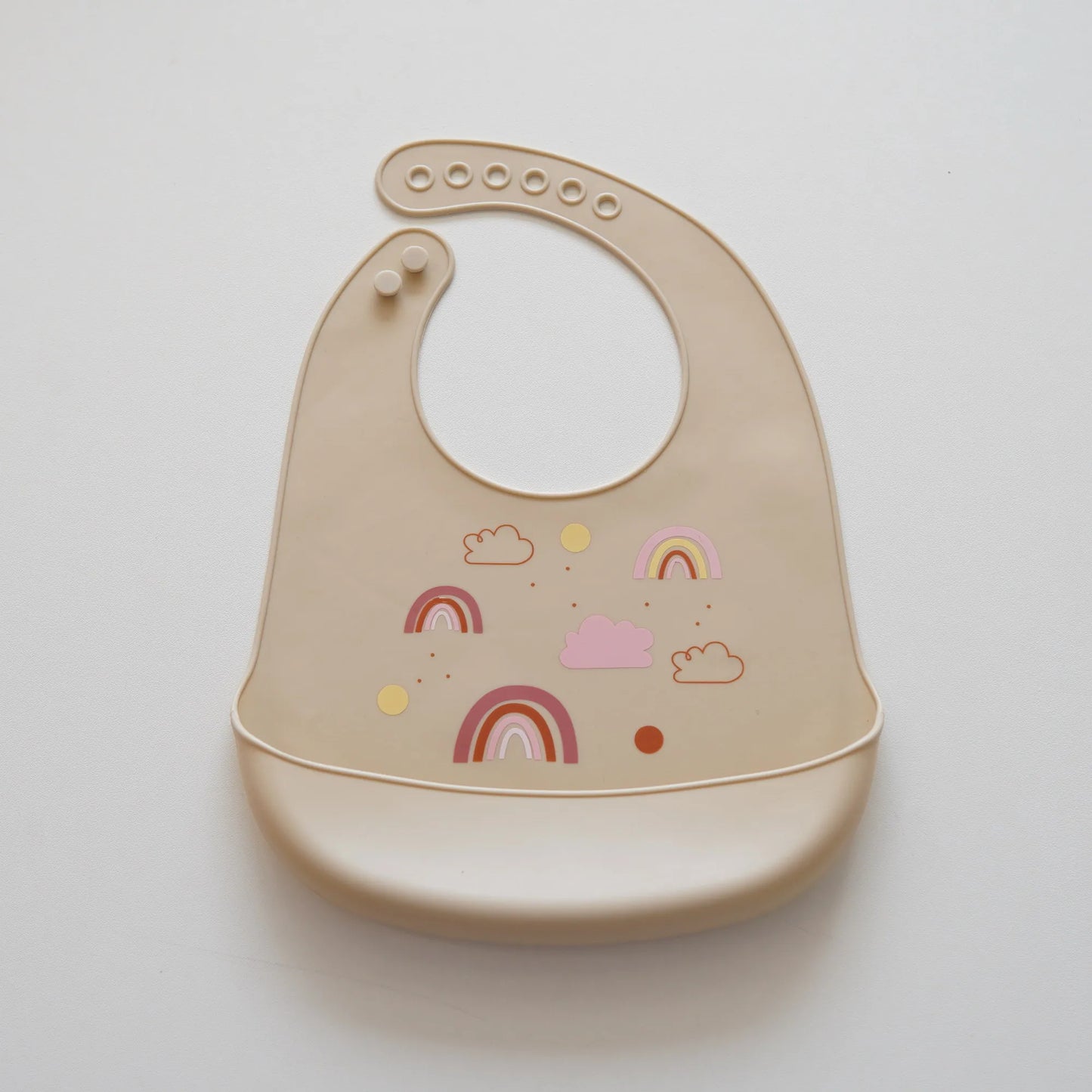 Bavaglini da nutrimento del bambino in silicone con tasca catch