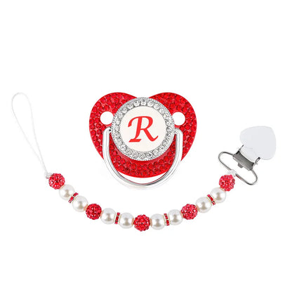 Conjunto de chupeteas de bebé de dhinestone