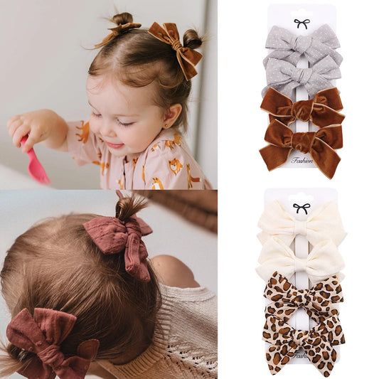 4pcs Clip per capelli a filo leopardo set