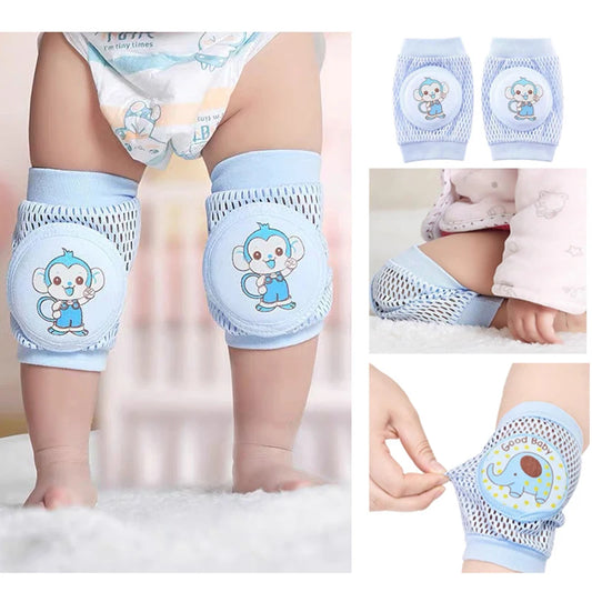 Niños que arrastran las rodillas y las almohadillas del codo
