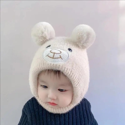 Cappello per bambini delle orecchie da orso sorridente