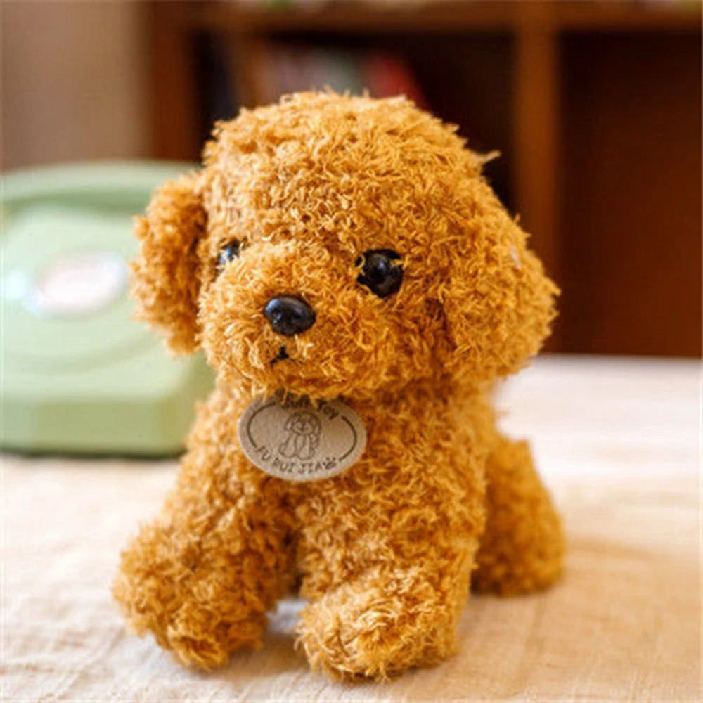 Juguete de peluche realista de caniche 