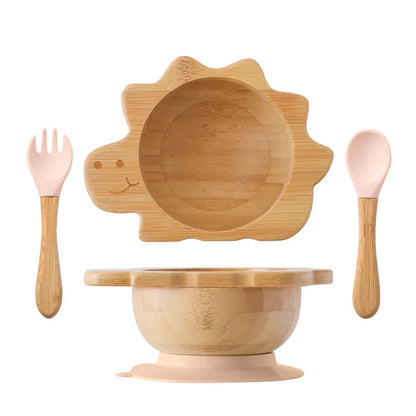 Dinosauro set di stoviglie in legno per bambini 