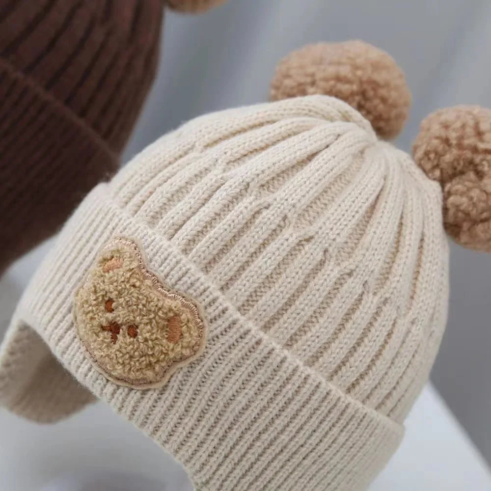 Sombrero de punto de oso bebé