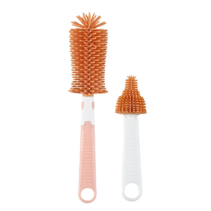 2pcs/set di biberon siliconato 