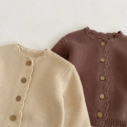 Set di cardigan per bambini in maglia classica 