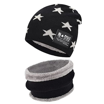 Set di berretto da stella grigia di stile grigio