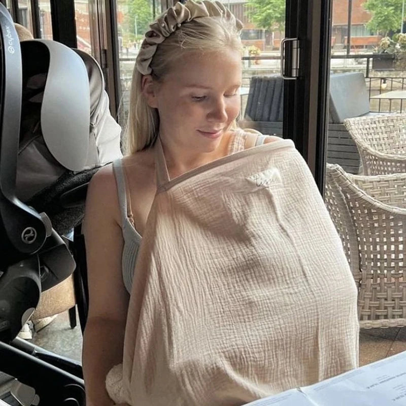 100% Cotton Muslin Nursing Cover