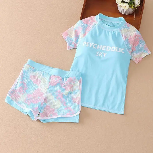 Set de trajes de baño psicodélico del cielo