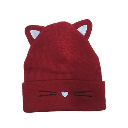 Cappello inverno per bambini orecchie da gattino
