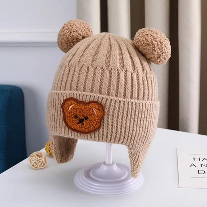 Sombrero de punto de oso bebé