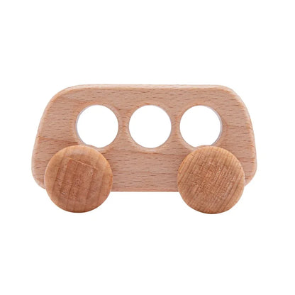 Set di giocattoli di dinosauro e veicolo in legno 