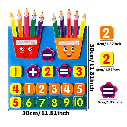 Set di apprendimento di numeri educativi colorati