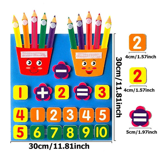 Set di apprendimento di numeri educativi colorati