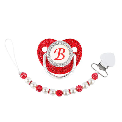 Conjunto de chupeteas de bebé de dhinestone
