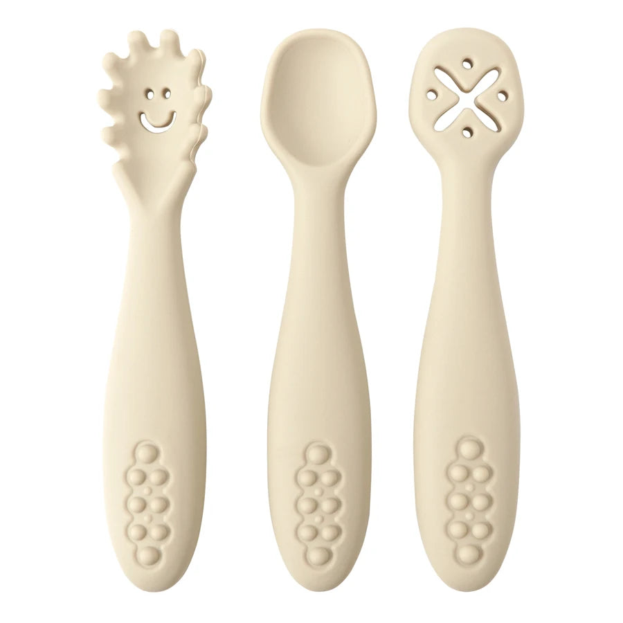 Set da cucchiaio per bambini in silicone da 3 pezzi 